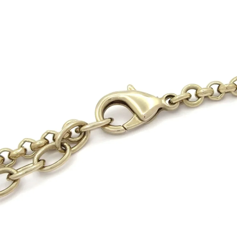 Chanel Necklace Gold Black Hardware Rhinestones